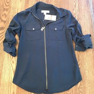 Michael Kors Zipper Blouse